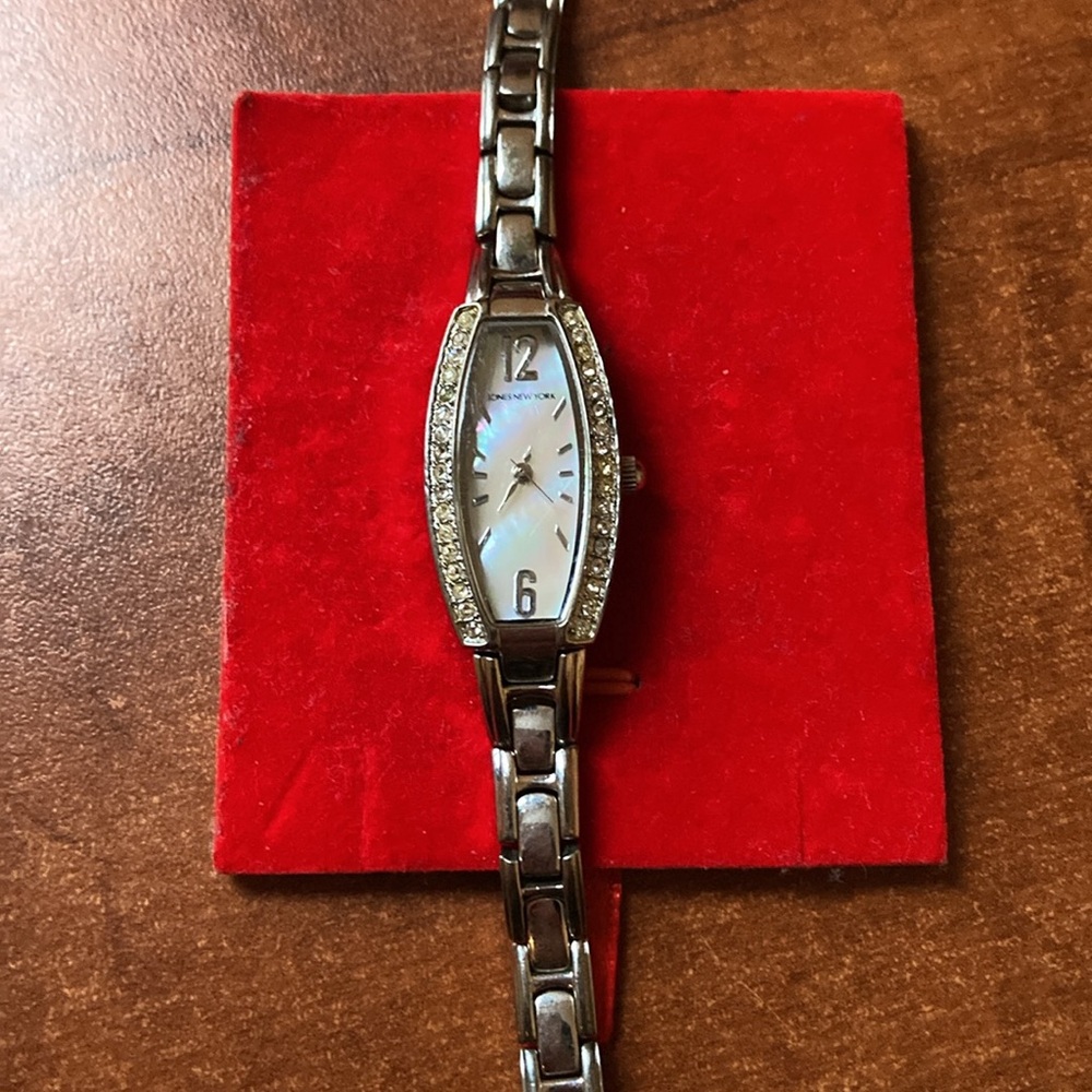 Jones New York Silver Women's Watch with Crystal Details